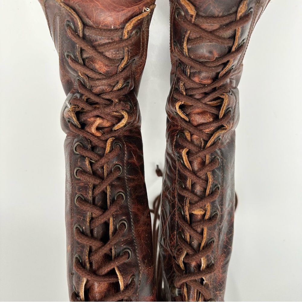 Flawed Freebird By Steven Grany Brown Leather Boots - Picture 10 of 15